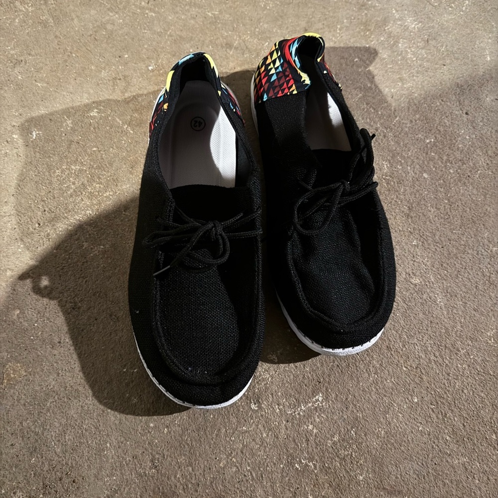 Black Casual Slip-On Shoes